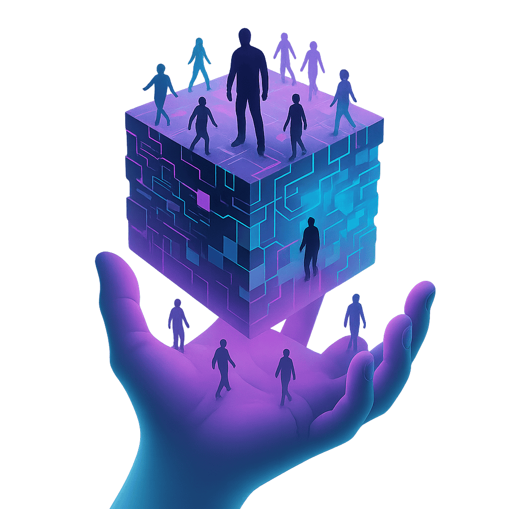 Illustration of an agency partner using the FutureForce AI platform for their clients