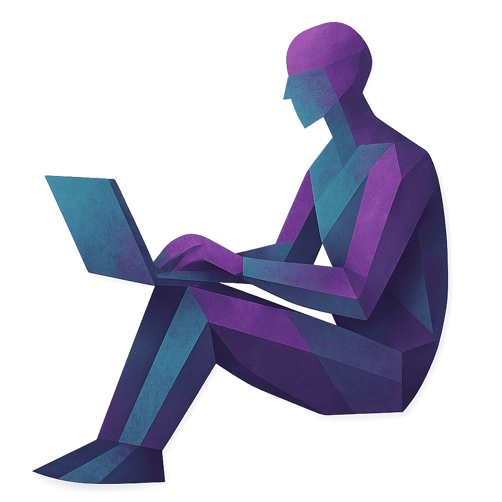 AI Content Automation Workforce Element - Data streams forming into text
